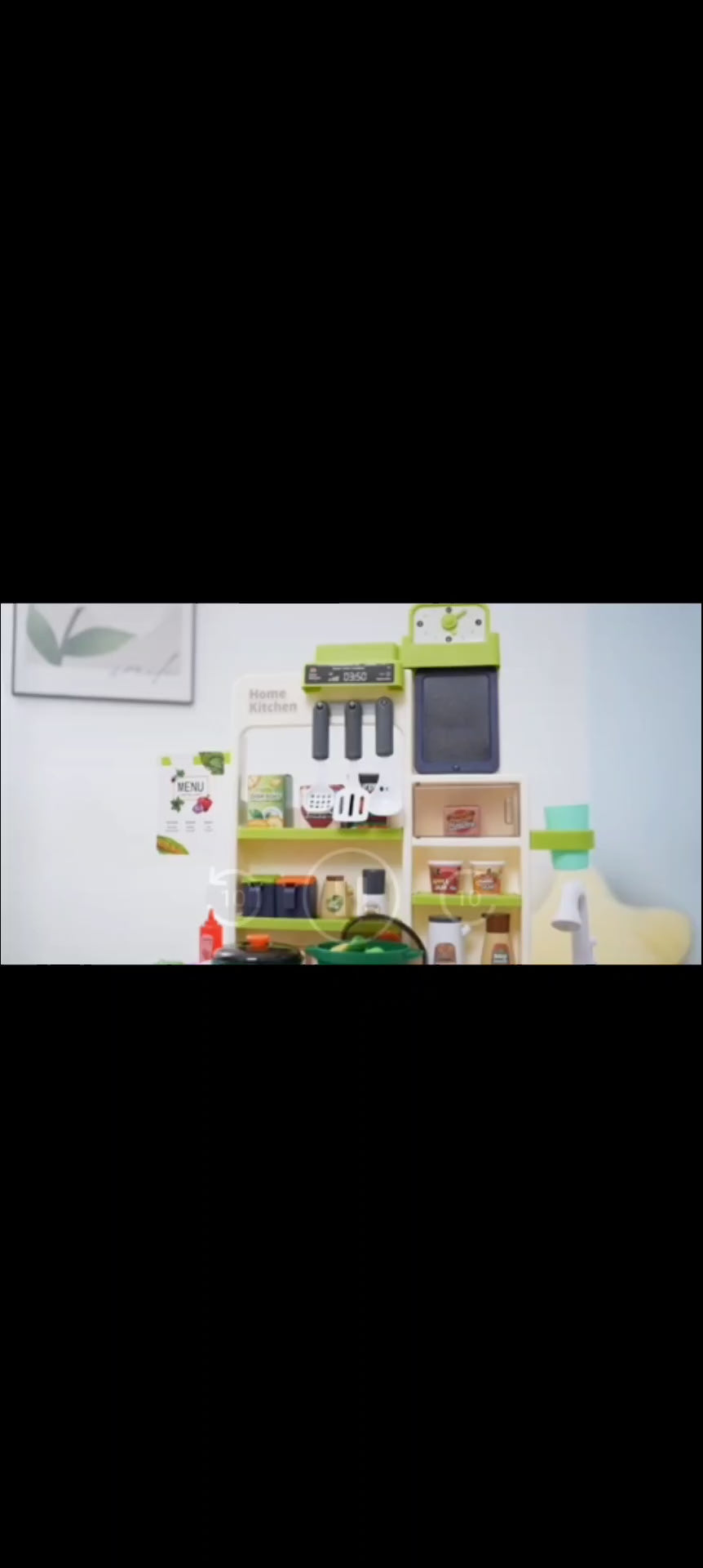 Kids Pretend Play Kitchen Set with Lights & Water