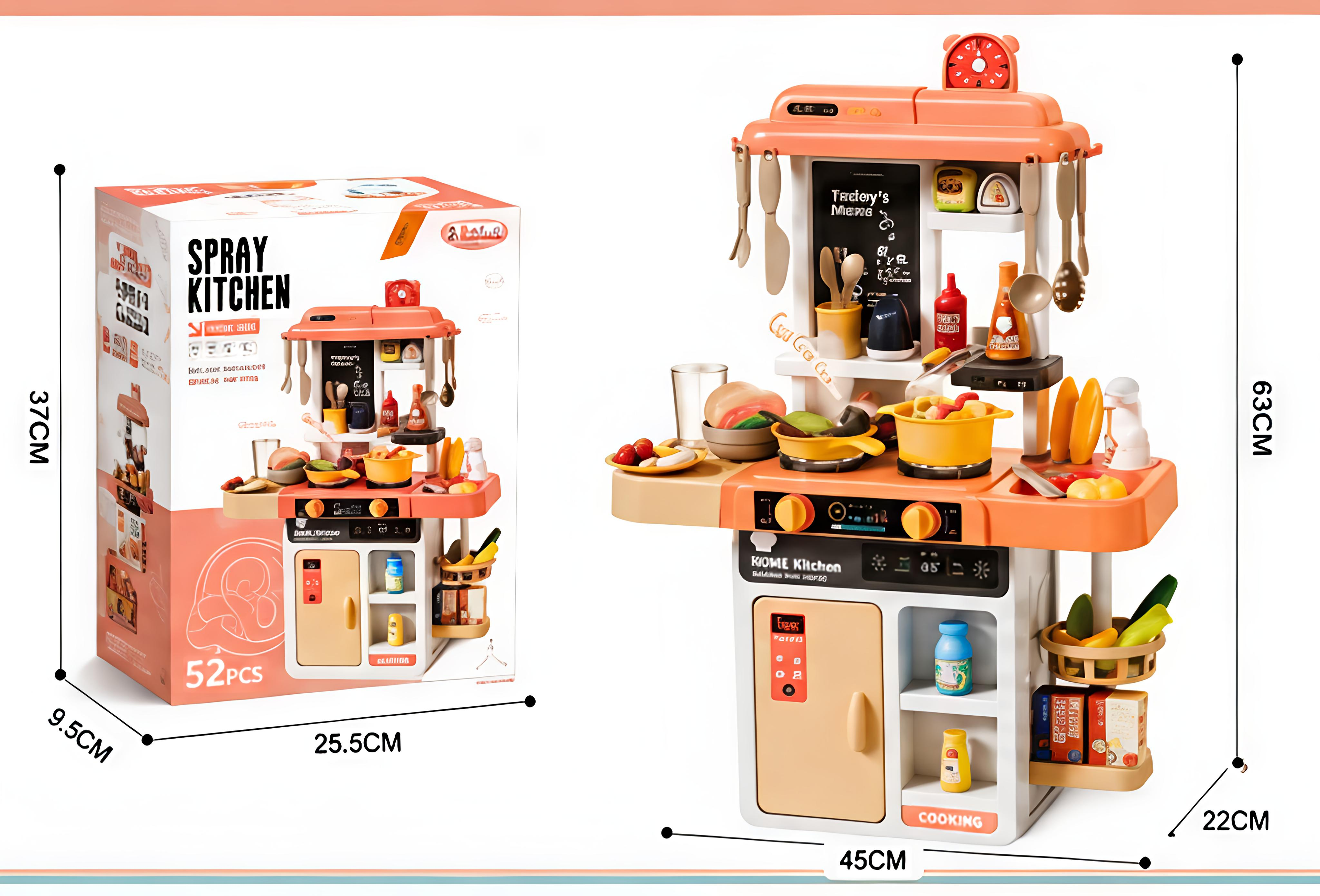 Spray Kitchen Playset – 52 PCS