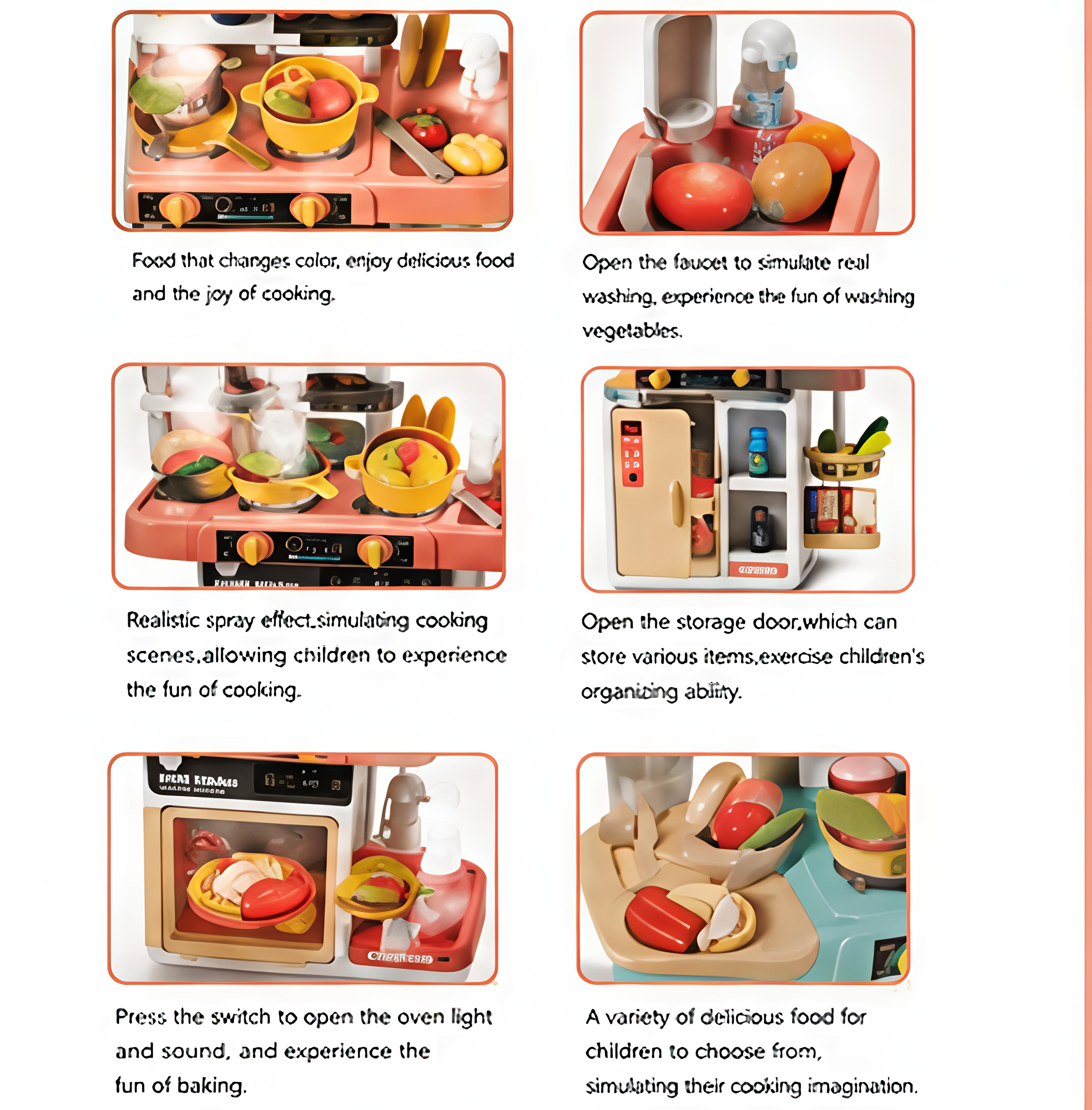 Spray Kitchen Playset – 52 PCS