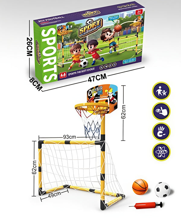 2-in-1 Basketball & Football Sports Set