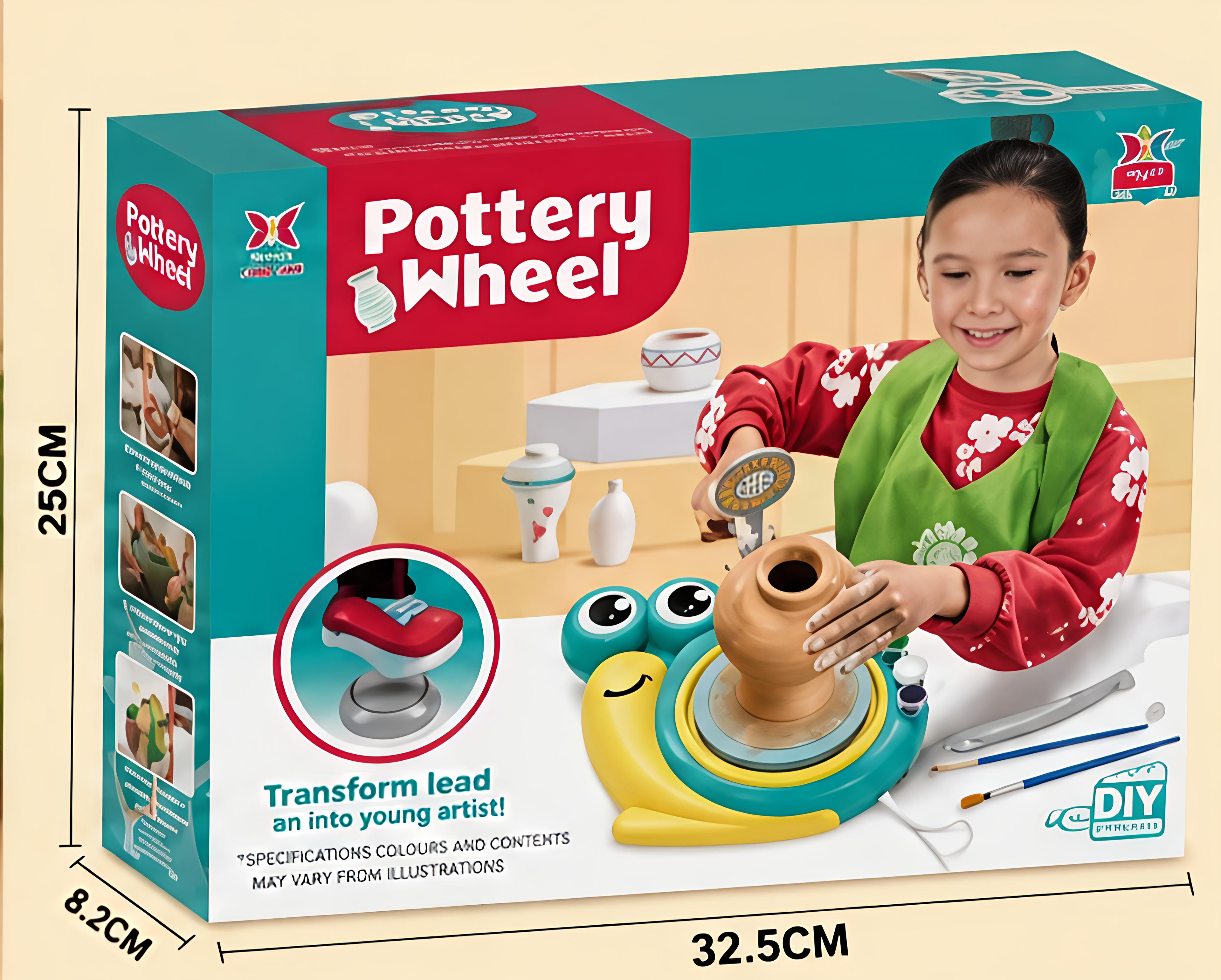 Kids  Pottery Wheel DIY Clay Craft Set – Creative Ceramic Making Kit for Children