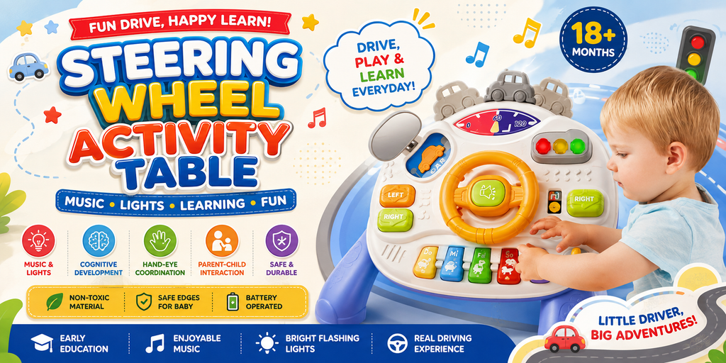 Steering Wheel Activity Table – Music, Lights & Learning Toy