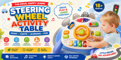Steering Wheel Activity Table – Music, Lights & Learning Toy