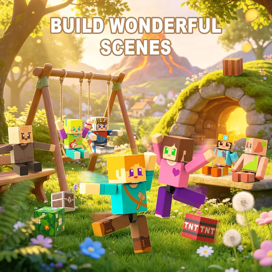 Minecraft Magnetic Action Figures Playset
