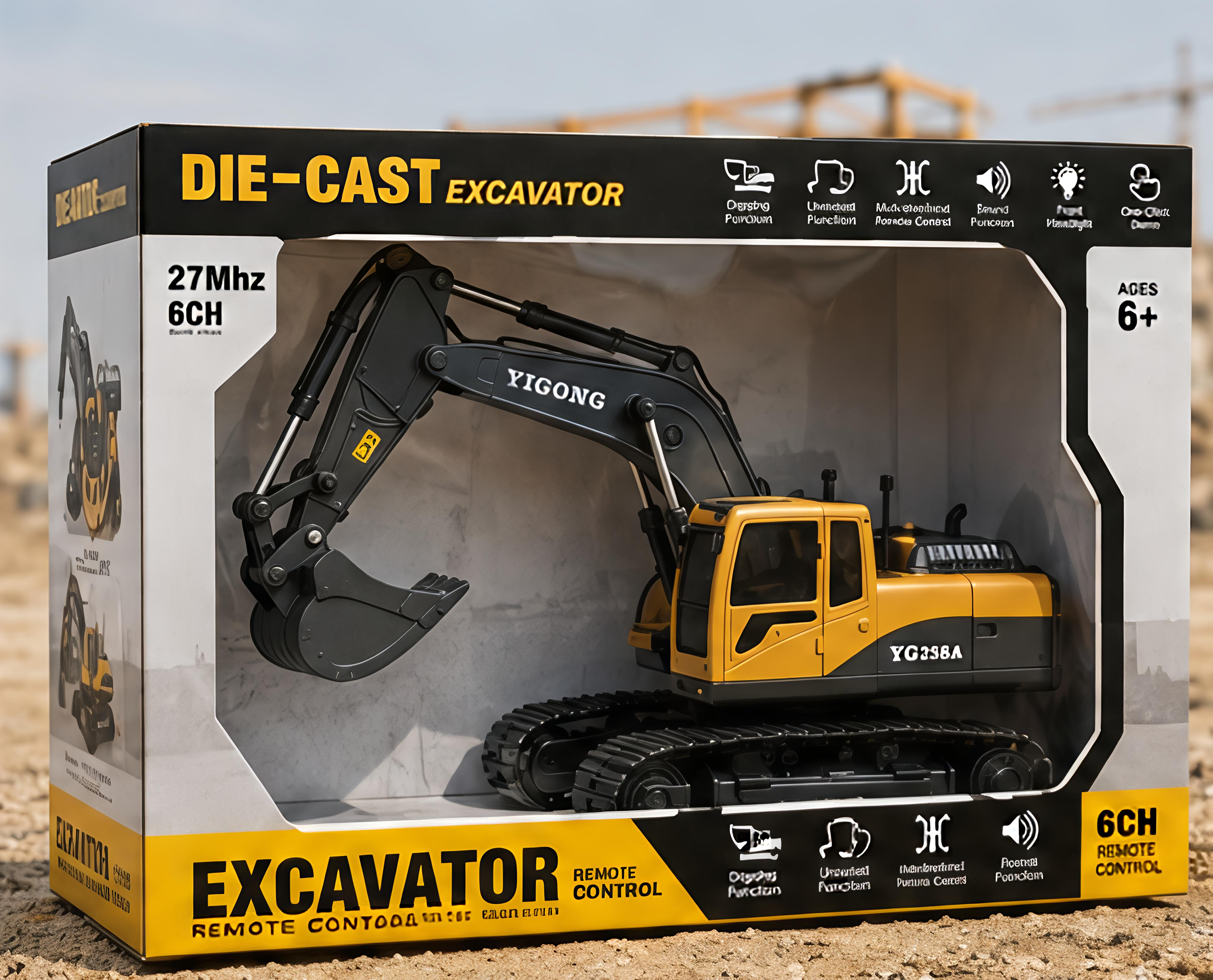 Die-Cast RC Excavator