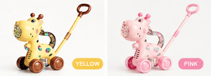 Bubble Push Giraffe Walker