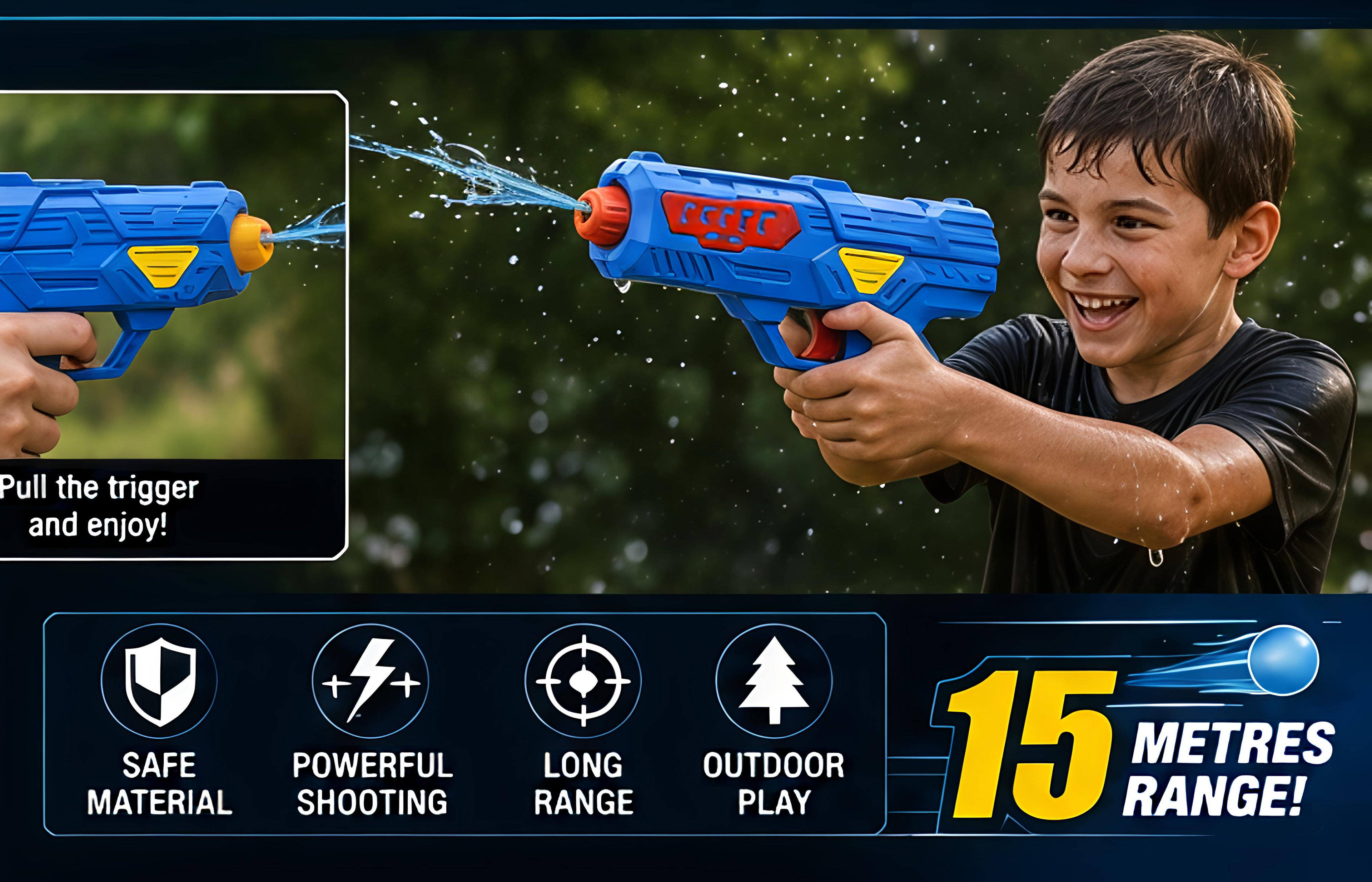 Water Blaster Gun – Long-Range Water Shooting Toy