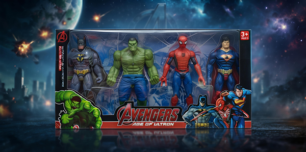 4-Piece Superhero Legends Action Figure Gift Set