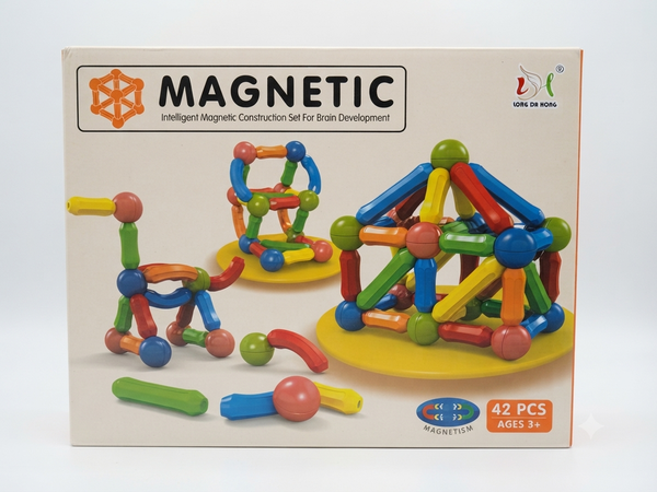 42 PCS Magnetic Building Sticks & Balls Construction Set