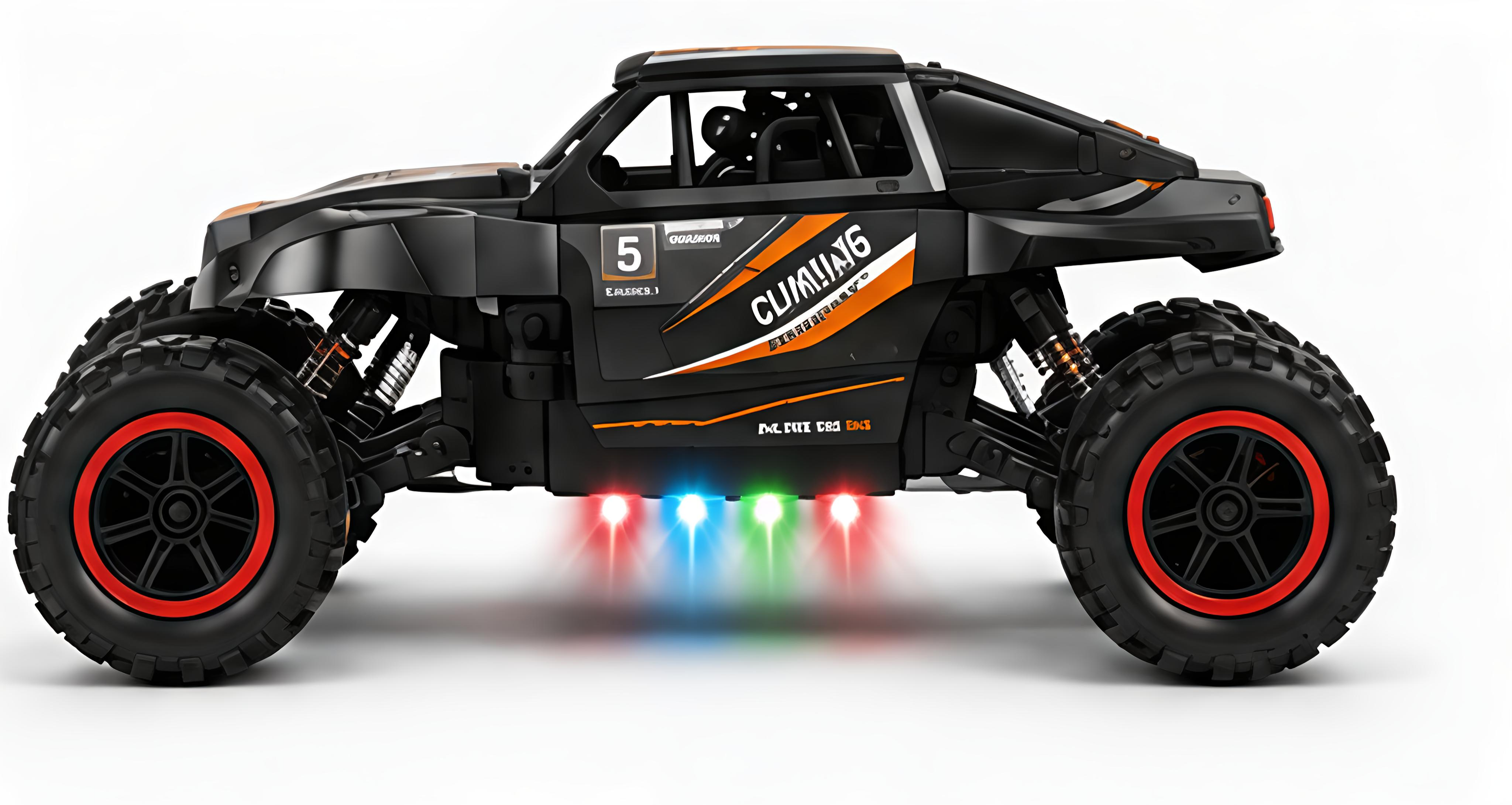 Off-Road Climbing RC Car with LED Lights & Spray