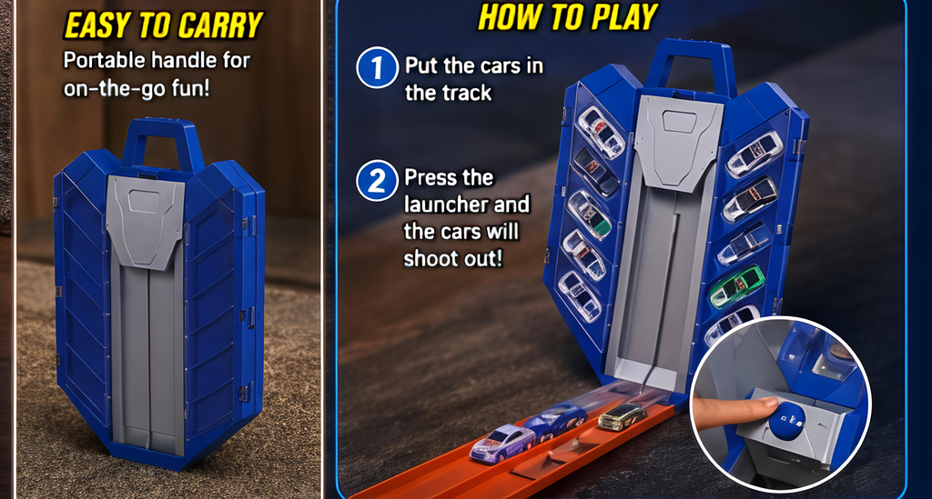 2-in-1 Car Launcher Track