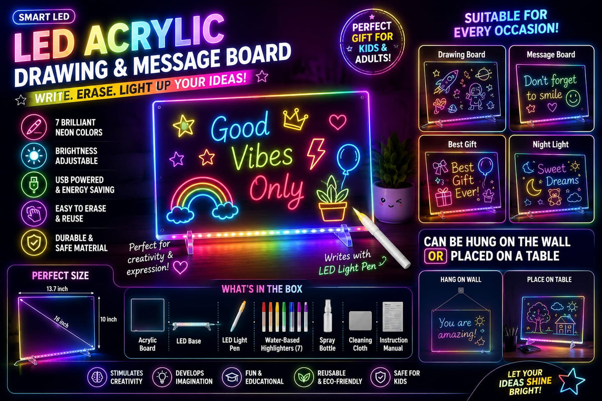 Smart LED Acrylic Drawing & Message Board