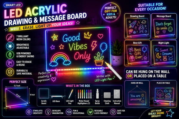 Smart LED Acrylic Drawing & Message Board