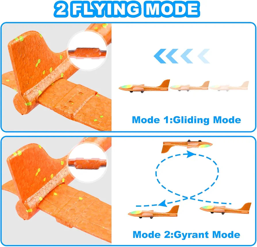 LED Foam Glider Airplane Launcher Set