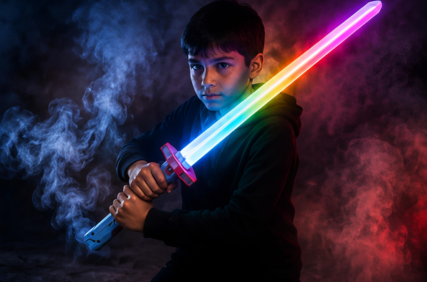 RGB LED Light Toy Sword with Sound Effects