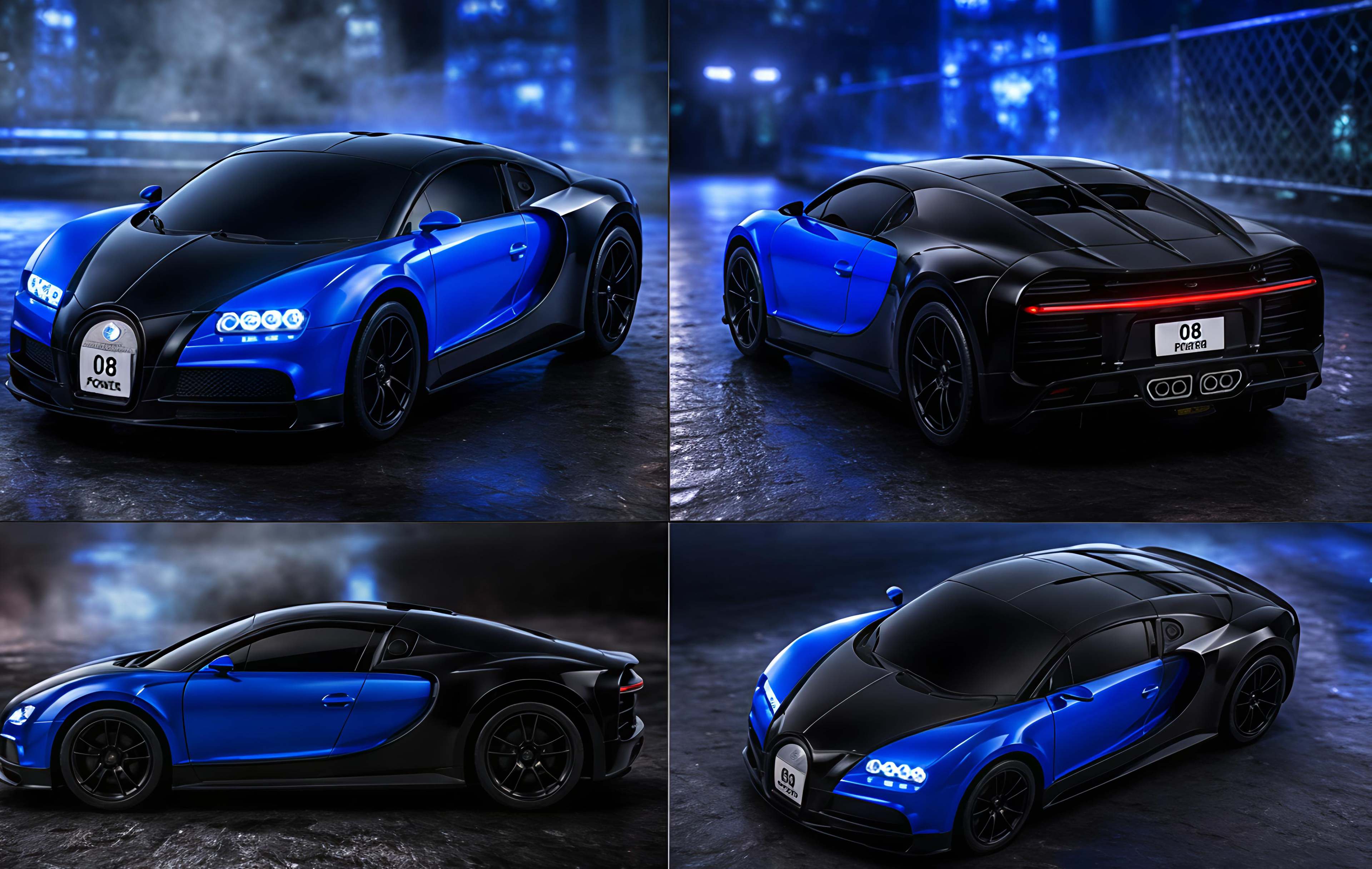 Diecast Sports Car with LED Lights