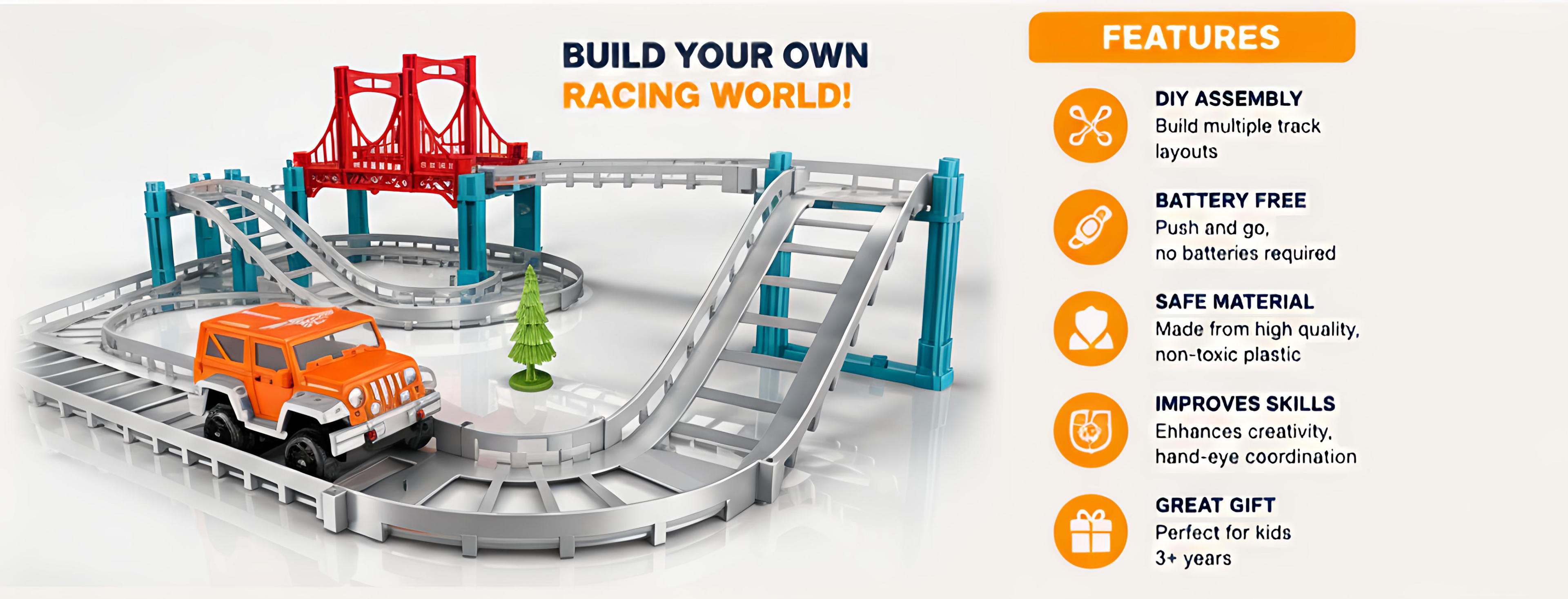 DIY Track Racing Game – 29 PCS