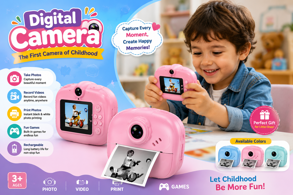 Kids Digital Camera – Rechargeable Photo