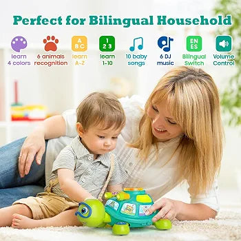 Bilingual Musical Crawling Turtle Toy