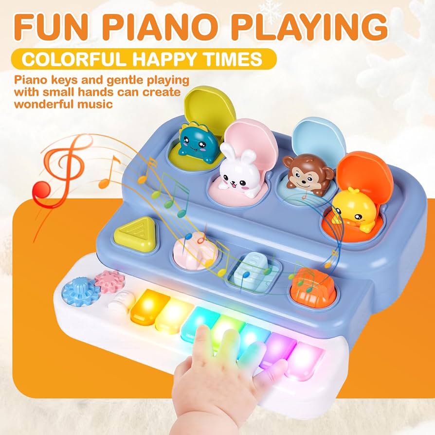 Animal Musical Pop-Up Piano Toy