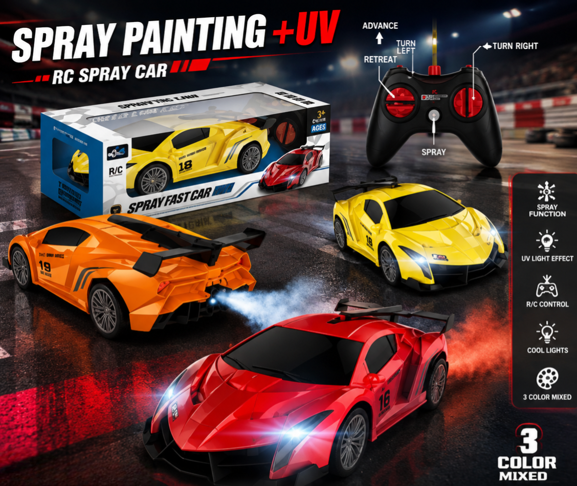 RC Spray Fast Car with UV Light – 1:14 Scale