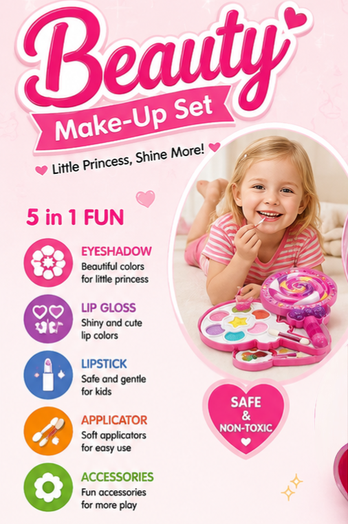 Kids Fashion 5-in-1 Lollipop Design Princess Make-Up