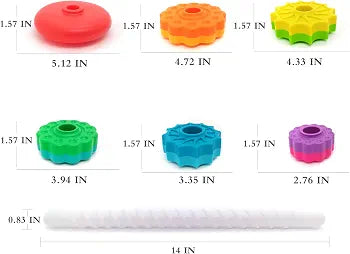 Rainbow Spinning Stack Tower Toy
