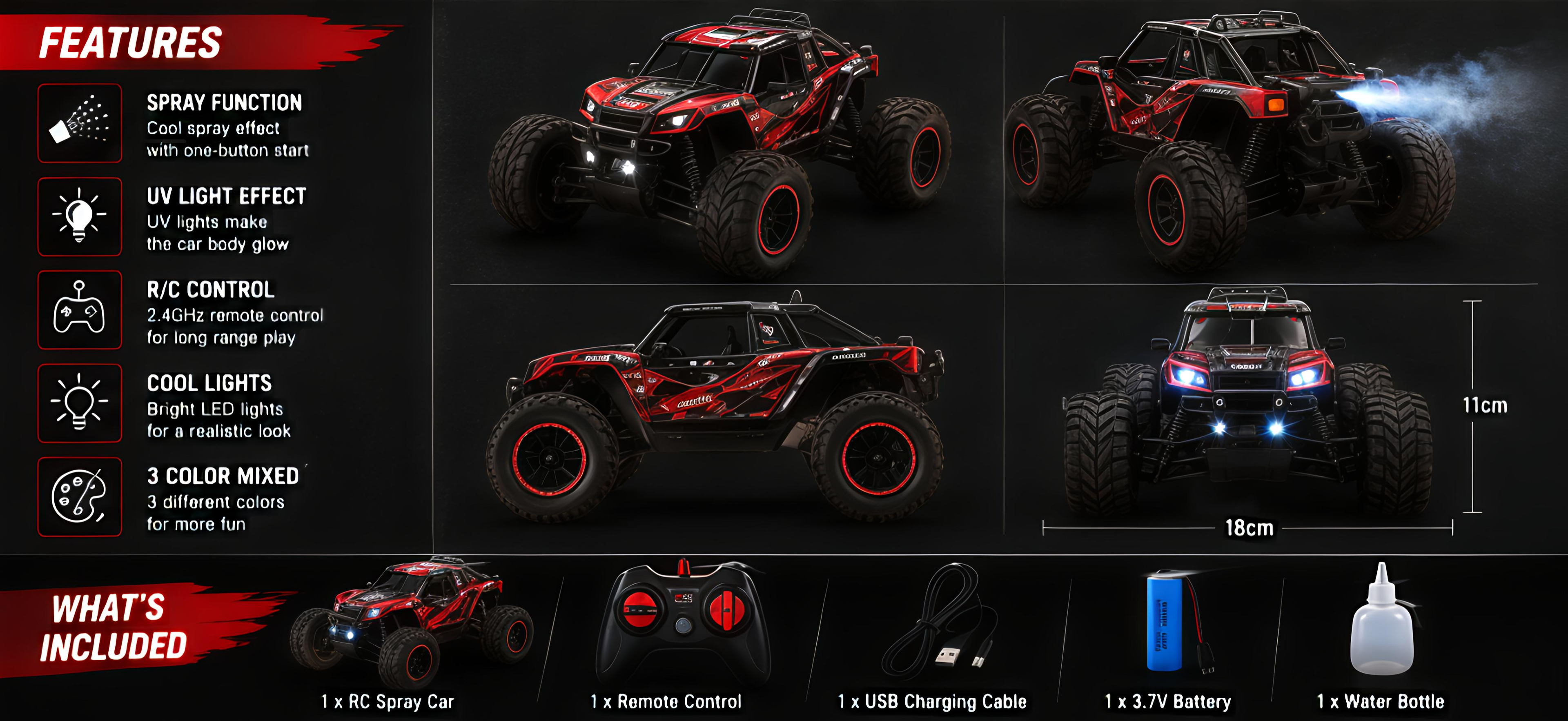 RC Off-Road Spray Buggy with UV Light