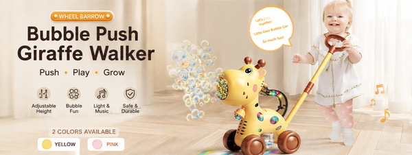 Bubble Push Giraffe Walker