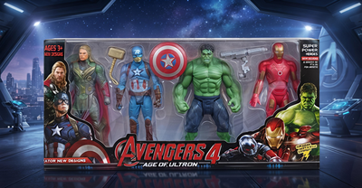 4-Piece Avengers Heroes Action Figure Gift Set
