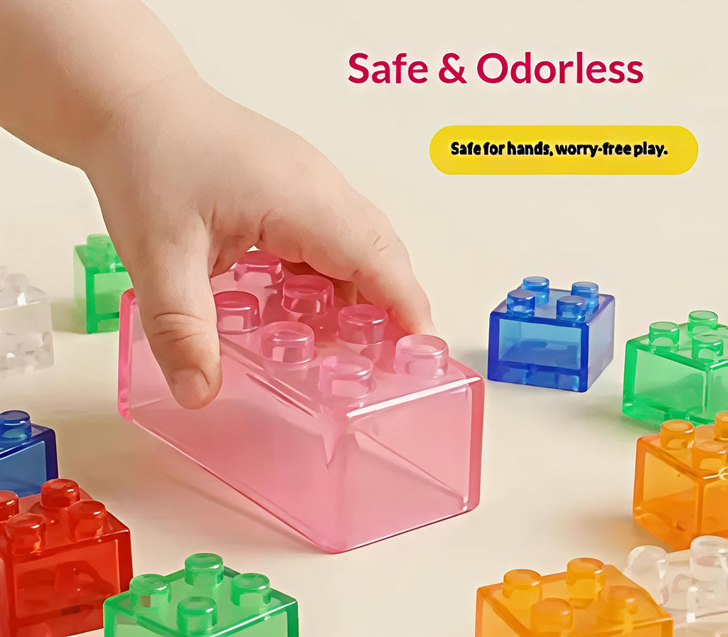 Jelly Block Building Blocks –40 Pieces, Soft & Squishy