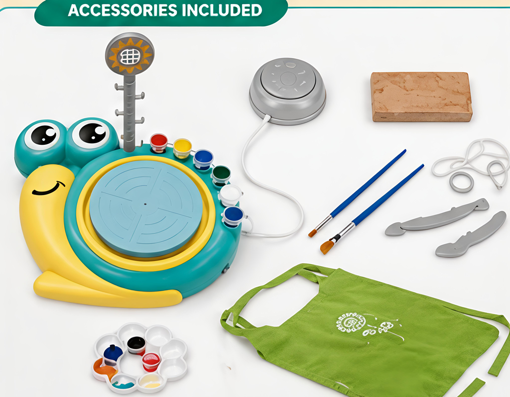 Kids  Pottery Wheel DIY Clay Craft Set – Creative Ceramic Making Kit for Children